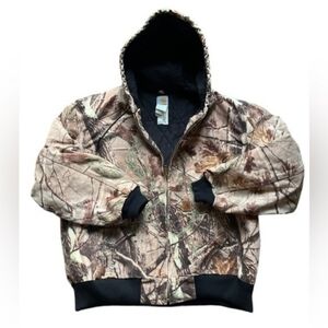 Carhartt Hunting Jacket Thermal Lined J220 Cap Hooded Camo Realtree size XLarge